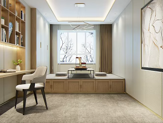 Modern Tatami Bedroom 3d model