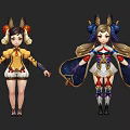 Multiple Game and Movie Characters With Elaborate Costumes Unique Accessories and Props