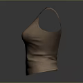 Brown Tank Top For Daily Wear With Soft Fabric And Slim Fit Design