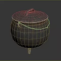 Traditional Cast Iron Cooking Pot With Lid Handle And Legs For Kitchen Use