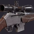 Classic Rifles with Wooden Stock and Scope Vintage Design Elements