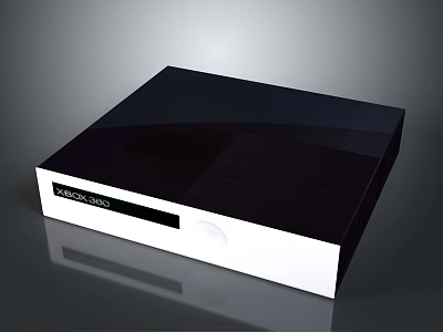 Sleek Modern Xbox One S Console With Black And White Compact Design 3d model