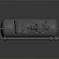 Industrial Air Compressor With Metal Tank Motor Piston And Mechanical Components