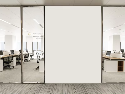 modern public office area office 3d model