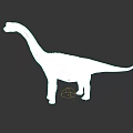Realistic Long Neck Reptile With Scaly Skin And Long Tail In Standing Posture