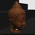 Exquisite Handcrafted Wooden Buddha Head Sculpture With Intricate Carving Details