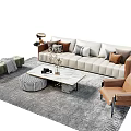 Modern sofa coffee table combination 3d model