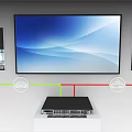 Integrated Monitor System With Large Display And Connected Control Screens