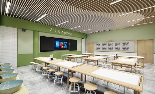 Modern Art Classroom 3d model