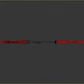 Red Modern Tactical Bow With Black Bowstring And Ergonomic Grip