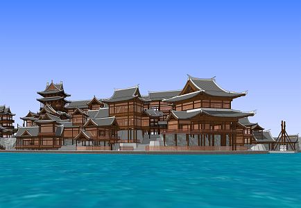 Chinese ancient building 3d model