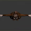 3D Female Character Model With Red Hair Leather Armor And Boots