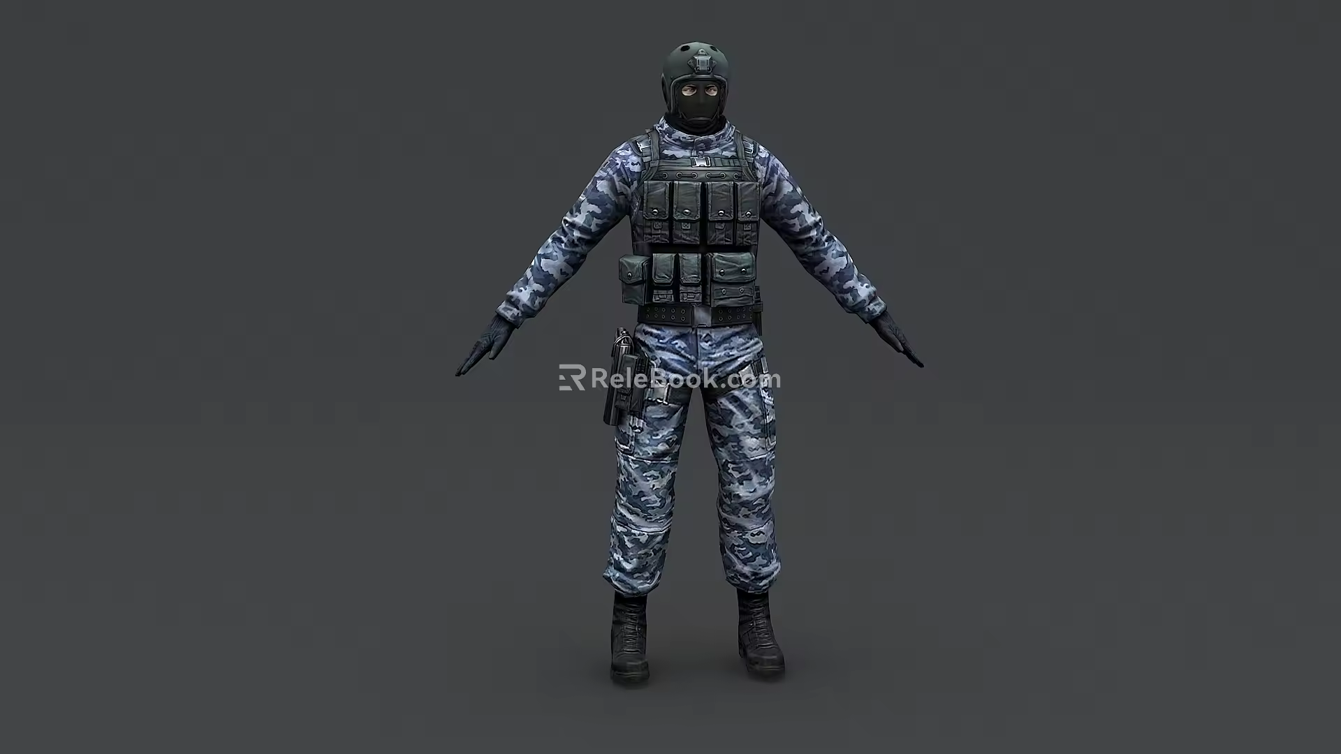 Special Forces Anti-Terrorist Elite Armed Police Warrior CSCF Soldier Man Anti-Terrorist Troops Soldier 3d model