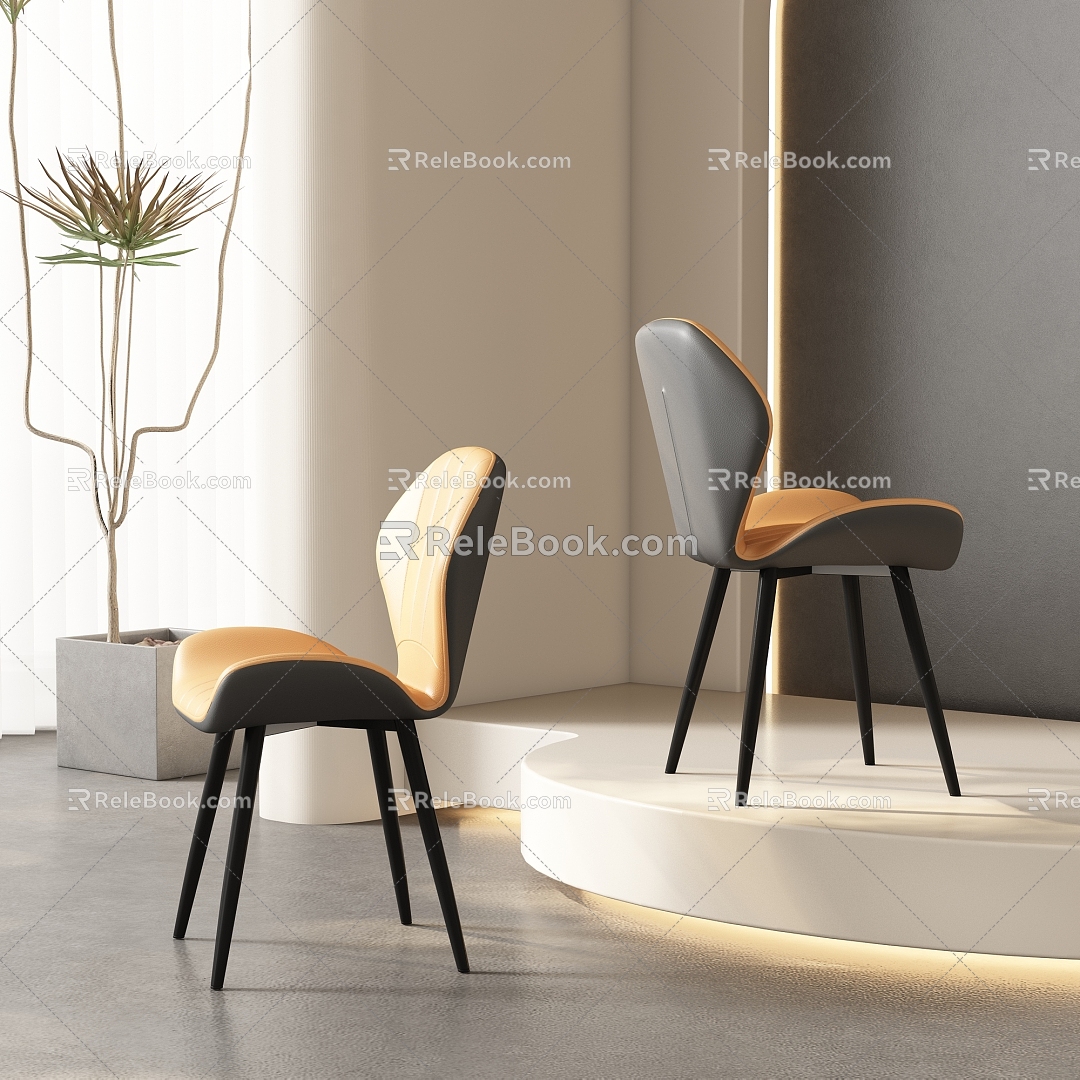 Dining chair combination 3d model