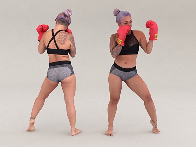 Yoga Exercise Woman Exercise Fitness Warm-up Boxing 3d model