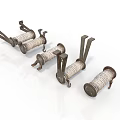 Multiple Metal Rope Winding Reels With White Cord And Sturdy Stands