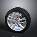 Black Tread Car Tire With Silver Alloy Wheel Rim For Vehicle Safety And Style