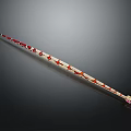 Ornamental Long Stick With Red White Pattern And Pink End Decoration 3d model