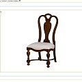 American Classical Dining Chair 3d model