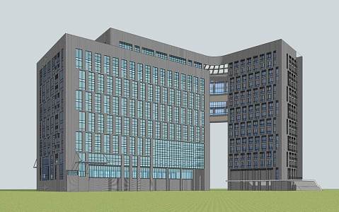 modern office building 3d model