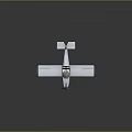 Sleek White Blue Passenger Aircraft with Transparent Canopy and Single Engine Design