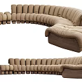Modern Multiplayer Sofa Curved Sofa 3d model