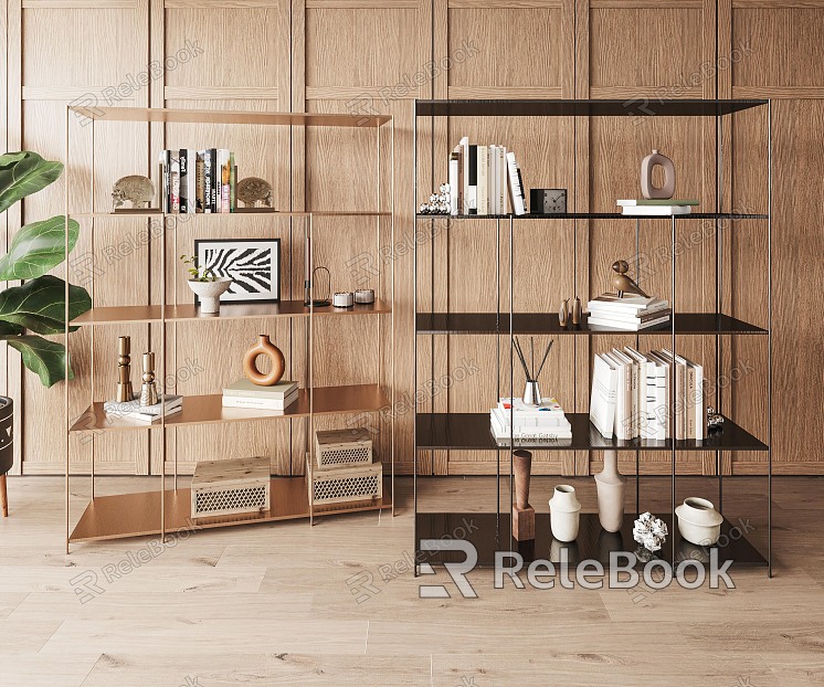 Modern Bookshelf Decorative Cabinet model