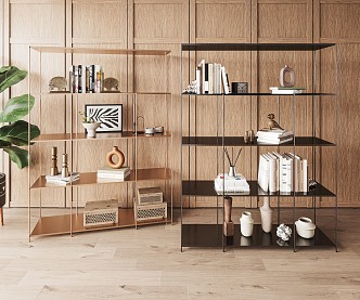 Modern Bookshelf Decorative Cabinet 3d model