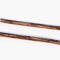 Stone Wood Brown Textured Pieces With Natural Surface On White Background