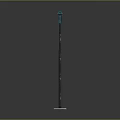 Modern Green Floor Lamp With Black Metal Stand And White Square Base