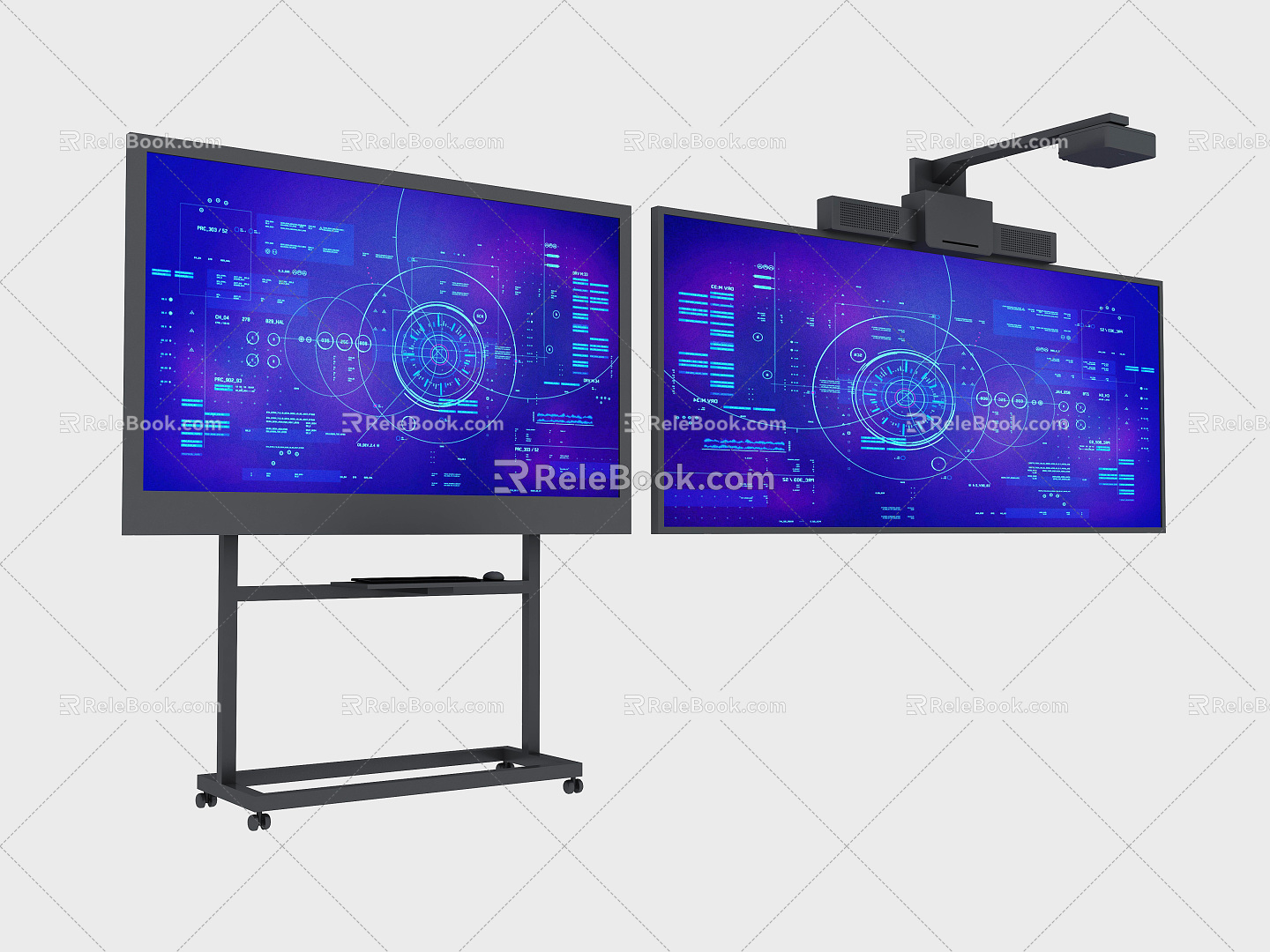 Modern all-in-one electronic display 3d model