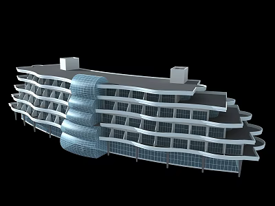 Modern Office Building Art 3d model