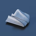 Soft Light Colored Folded Towel With Dotted Pattern On Blue Background 3d model