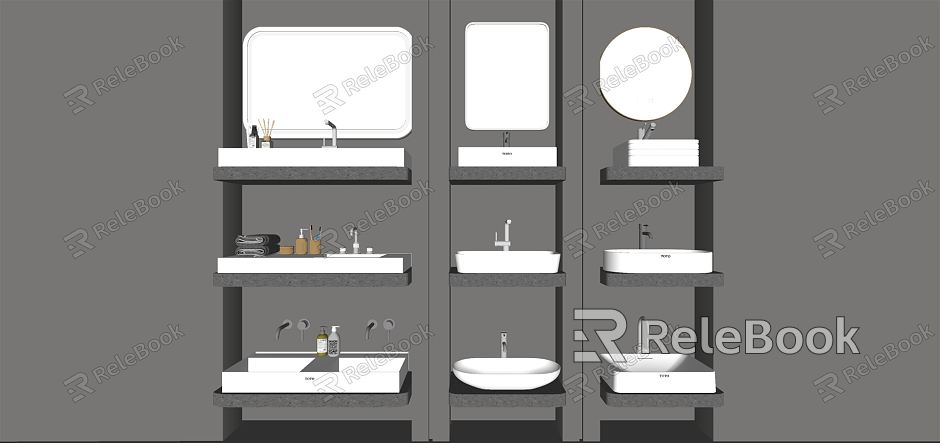 Modern wash basin indoor wash basin combination model