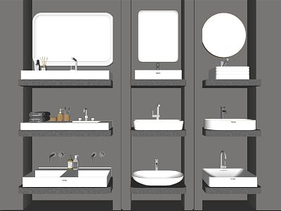 Modern wash basin indoor wash basin combination model