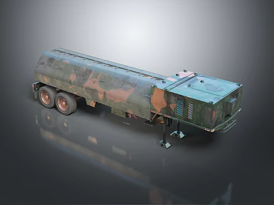 Military Camouflage Vehicle With Dual Wheels And Heavy Duty Army Design 3d model