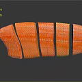 Fresh Raw Orange Salmon Slices with Smooth Texture and Shiny Surface
