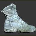 Vintage Teal High Top Lace Up Boots With Distressed Finish Thick Sole And Casual Style