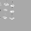 Various Modern Chandelier Designs with Unique Shapes and White Finish for Interior Decor