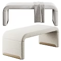 Modern Minimalist Upholstered Sofa Bench With Soft Fabric For Bedroom And Entryway Home Decoration