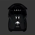 Sporty Car Seat Design With Carbon Fiber Structure And Safety Harness