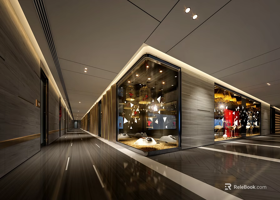 Modern KTV Lounge Interior With Stylish Lighting And Comfortable Sofa Seating Design 3d model