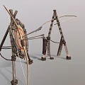 Traditional Archery Sports Equipment Featuring Wooden Bow Target and Quiver with Arrows