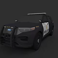 Ford Police Car With Roof Mounted Emergency Lights Front Bumper Guard And POLICE Badge Decals