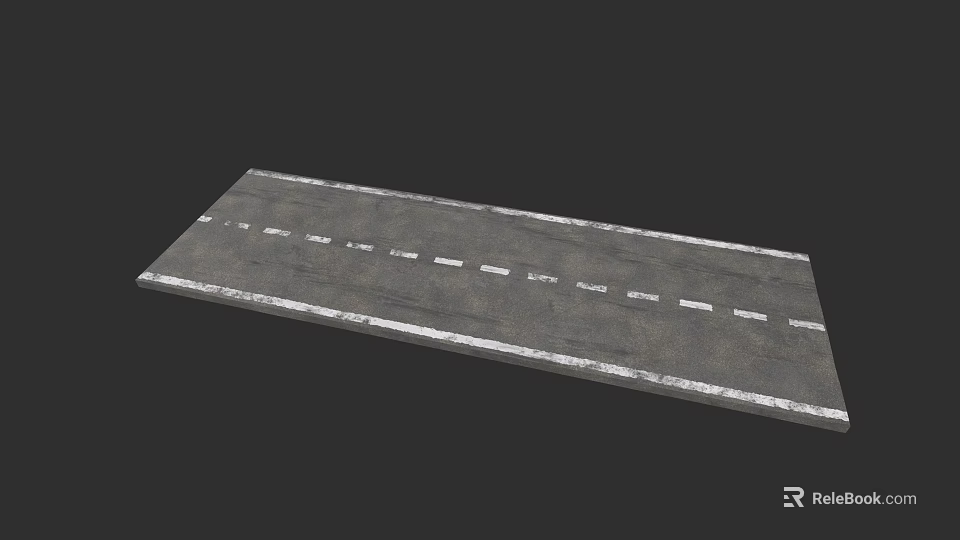 Garden Landscape Design With Concrete Pathway And White Line Markings 3d model 