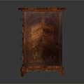 Vintage Wooden Chest of Drawers With Curved Legs And Carved Details