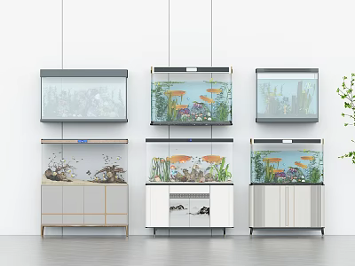 Modern Fish Tank Aquarium Desktop Fish Tank 3d model