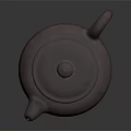 Traditional Purple Red Ceramic Teapot With Classic Elegant Design For Tea Brewing