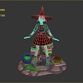 Modern Game Character Female Elf Cartoon Witch Magic Witch Magic Girl 3d model