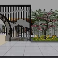 Aerial Planning of Architectural Structure With Golden Curved Roof Green Flower Fields And Pedestrian Pathways